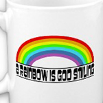 Rainbow is God smiling mug by omniverz.com
