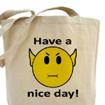 Star Trek Smilie Canvas Shopping Bag