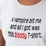 I vampire bit me T-shirt by Omniverz.com